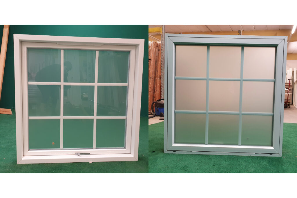 Seaboard miljø læser Badeværelses vindue i materet glas med indlagte sprosser | Billige vinduer